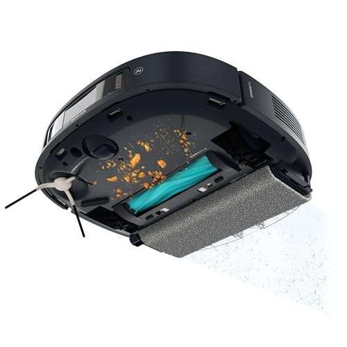 Cecotec Robot Aspirador y Friegasuelos con Estación Autovaciado, IA y Láser Conga Z100 X-Treme. Navegación Láser e Inteligencia Artificial, 20000Pa, Fregado Profesional, Mopa Bimaterial XXL