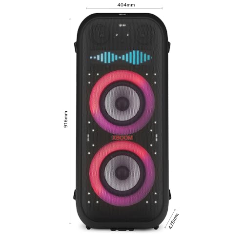 LG XBOOM La Bestia XL9T - Altavoz de Gran Potencia, Bluetooth, USB, Funciones DJ, Karaoke, Iluminación LED, Amplia Conectividad, 2 Altavoces, Negro