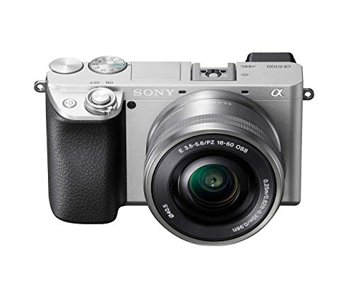 Sony ILCE6100LS.CEC Alpha 6100 Cámara Evil APS-C con Objetivo Zoom Potente, Color Plata, Sin Tarjeta
