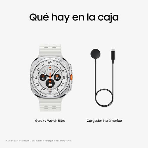 Samsung Galaxy Watch Ultra 2025 47mm - Smartwatch LTE con IA, Titanio, Botón Personalizable, Control de Salud, Garantía del Fabricante 3 Años + 1 año Extra, Blanco Titanio (Versión española)