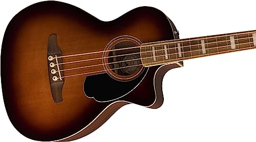 Fender Guitarra acústica de 4 cuerdas, mano derecha, explosión de borde sombreado (0970783164)