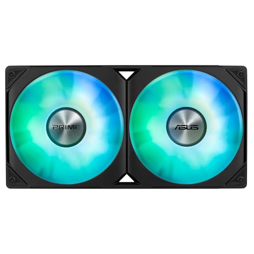 ASUS Prime LC 240 ARGB - Sistema de refrigeración líquida para CPU todo en uno con zona de contacto con la CPU y canales con aletas, bloque de agua con lentes de espejo infinito y ventiladores ARGB