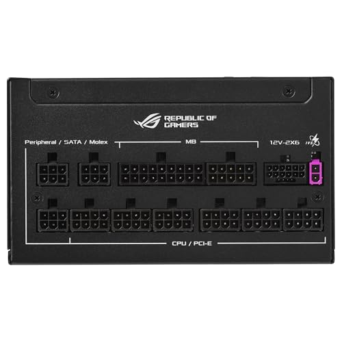 ASUS ROG Strix 1200W Platinum - Fuente de alimentación Totalmente Modular, 80 Plus Platinum, ATX 3.1, GAN MOSFET, GPU-First Intelligent Voltage Stabilizer, 10 años de Cobertura