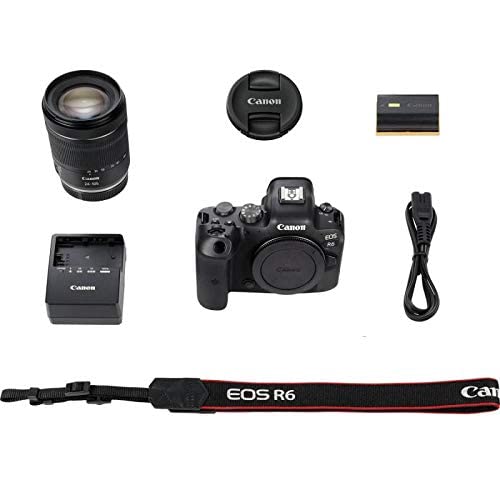 CANON EOS R6 Cámara Mirrorless + Objetivo RF 24-105 mm F4-7.1 IS STM, Cámara Evil Full Frame (20,1 MP) -6.5 EV, Vídeo 4K 60p, Dual Pixel CMOS AF II, Pantalla Táctil de Ángulo Variable, Negro
