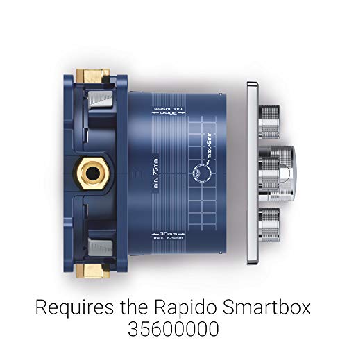Grohe 29150LS0 Grohtherm Smartcontrol Termostato Redondo con cristal blanco, 1 Chorro Regulable, Moon White