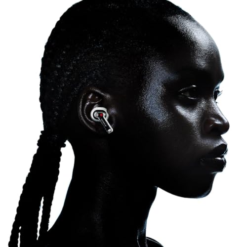 Nothing Ear Auriculares inalambricos Bluetooth con Integración de ChatGPT, Audio Hi-Res, Cancelación de Ruido Activa Inteligente, Ecualizador Avanzado y hasta 40,5 Horas de reproducción - Blanco