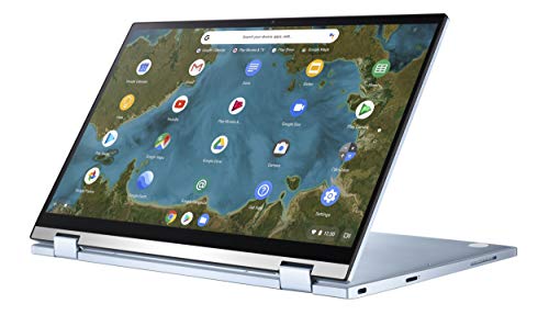 ASUS Chromebook C433TA-AJ0016 - Ordenador portátil táctil y convertible, 14" FHD (M3 8100Y, RAM 4 GB, 64 GB eMMC, Chrome OS) teclado AZERTY francés