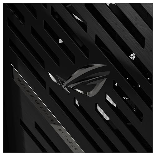 ASUS ROG Strix Helios II GX601S - Chassis EATX Gaming de Aluminio, diseño de Rejilla de Diamantes, 4 Ventiladores, gestión vertátil de Cables, Controlador ARGB, USB-C, Correas de Transporte - Negro
