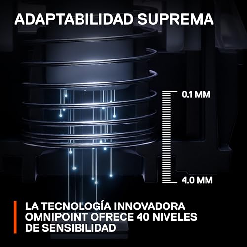 SteelSeries Apex Pro Mini Wireless Teclado gaming HyperMagnetic - El teclado más rápido del mundo - Factor de forma compacto 60 % - Teclas PBT - Bluetooth - 2,4 GHz - USB-C – Teclado inglesa (QWERTY)