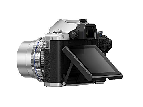 Kit de cámara del Sistema Micro Four Thirds Olympus OM-D E-M10 Mark IV, Sensor de 20 Mpx, Visor electrónico, vídeo 4K, Wi-Fi, Plata, Incluye el M.Zuiko Digital ED 14-42mm F3.5-5.6 EZ Pancake Plata