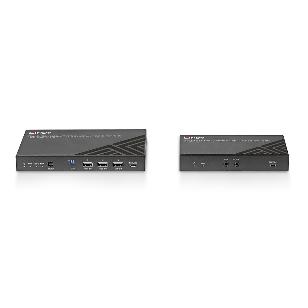 Extensor KVM HDMI 4K60 Cat.6A y Tipo C HDBaseT 3.0 de 70 m