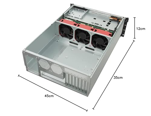 SilverStone Technology RM43-320-RS, Chasis Servidor de Almacenamiento con Montura en Rack y 20 bahías 4U HDD/SSD 2,5”/3,5” con Interfaz Mini-SAS HD SFF-8643 12 GB/s, SST-RM43-320-RS, Silver