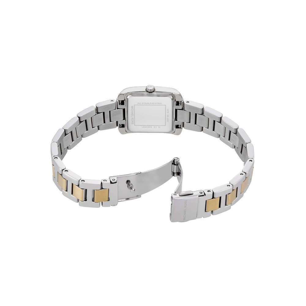 Michael Kors Reloj Emery para Mujer, Movimiento de Cuarzo a Tres Agujas con Correa de Acero Inoxidable, 22 mm, Tono Oro y Plata