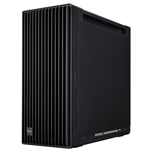 ASUS ProArt PA602 - Chasis para Ordenador E-ATX (Soporte para radiador de 420 mm, Ventiladores 140 mm y 200 mm, indicador de Polvo IR, Bloqueo de alimentación, PCIe sin Herramientas, USB de 20 Gbps)