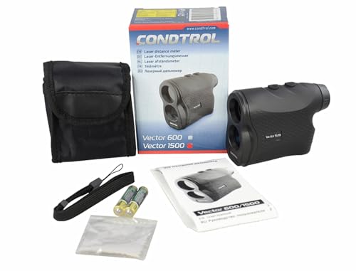 CONDTROL - Telémetro Binoculares Vector 1500 - Alcance de 5 a 1500 m - Medida Precisa Continua, de Velocidad hasta 300 km/h - Garantía 2+1 años - Entregado con Accesorios
