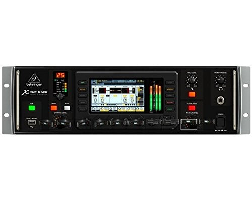 Behringer X32 RACK Mezclador digital en rack de 40 entradas y 25 buses con 16 preamplificadores Midas programables, interfaz de audio USB y control remoto para iPad/iPhone*