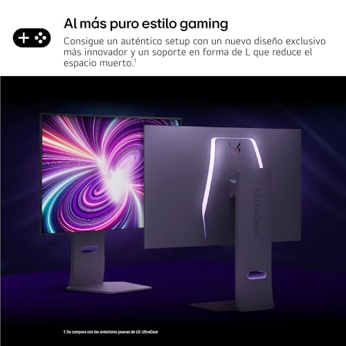 LG 32GS95UV-B.AEU - Monitor Ultragear Gaming, 32", Pantalla OLED, 3840x2160, 0,03ms, Dual Mode (240/480 Hz), G-Sync, FreeSync Premium Pro, Antideslumbrante, Curvatura Óptima, Tecnología MLA+, Negro