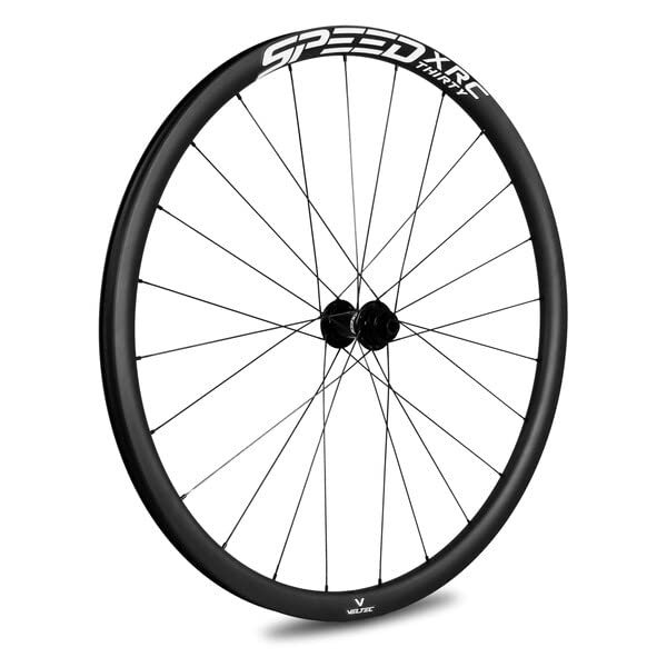 veltec Xrs Juego de Ruedas Speed XRC 30 SR Disc Shimano 12 x 100/12 x 142, Adultos Unisex, Negro/Blanco, 622-22