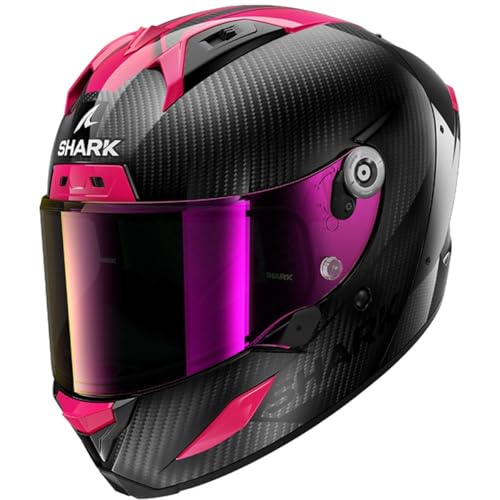 SHARK, Casco Moto Integral AERON CARBON SKIN Violet Blue DVB, XS