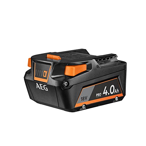 AEG SETLL1840S - Pack de 2 baterías de 4 Ah 18 voltios (PRO18 V) y Cargador de Sonido en su Bolsa de Almacenamiento