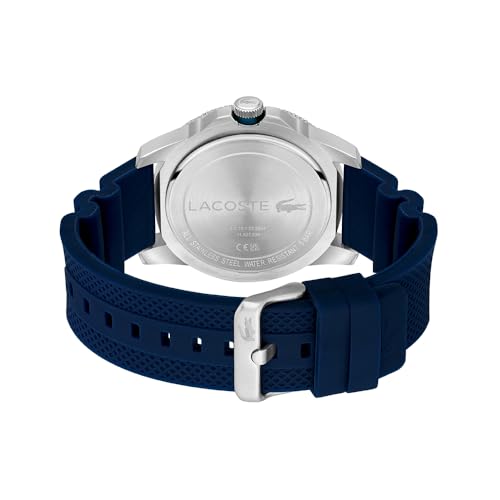Lacoste Reloj Analógico de Cuarzo para Hombre Colección Regatta con Correa de Silicona Azul Marino - 2011202