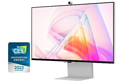 SAMSUNG LS27C902PAUXEN - Monitor ViewFinity S9 S90PC 27” con resolución 5K, Pantalla Mate, calibración Inteligente, Thunderbolt 4 y Puerto DP, cámara 4K Slimfit, Plateado.