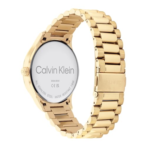 Calvin Klein Reloj Analógico de Cuarzo para Hombre y Mujer Colección Iconic con Pulsera de Acero Inoxidable