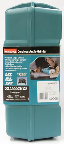 Makita DGA900ZKX2 - Amoladora angular inalámbrica (2 x 18 V, sin batería, sin cargador)