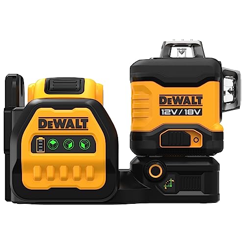 DEWALT DCE089D1G18-QW - Nivel Láser multilíneas verde 3 x 360°, Incluye cargador y batería 18V 2Ah