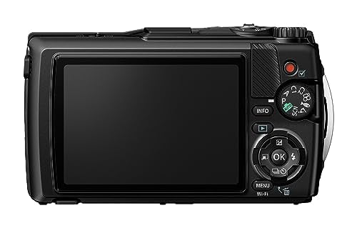 OM SYSTEM Cámara Tough TG-7, 12 MP, Resistente al Agua y a los Golpes, Modos de Disparo subacuático y Macro, vídeo 4K, Zoom Angular de 4X (sucesora de la Olympus TG-6), Negro