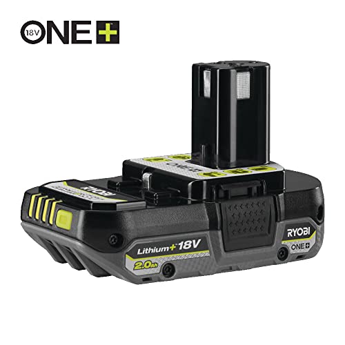 RYOBI ONE+ 18V Podadora de altura telescópica RPP182020 – Espada 20 cm, 5,5 m/s, cabezal 30°, lubricación automática – Kit con batería 2,0 Ah y cargador (alcance hasta 3 m)