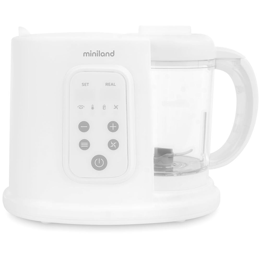 Miniland Chefy 6 Robot de cocina para bebés Multifunción 6 en 1. Esteriliza, calienta biberones, cocina al vapor, tritura, descongela. (Modelo 2022).