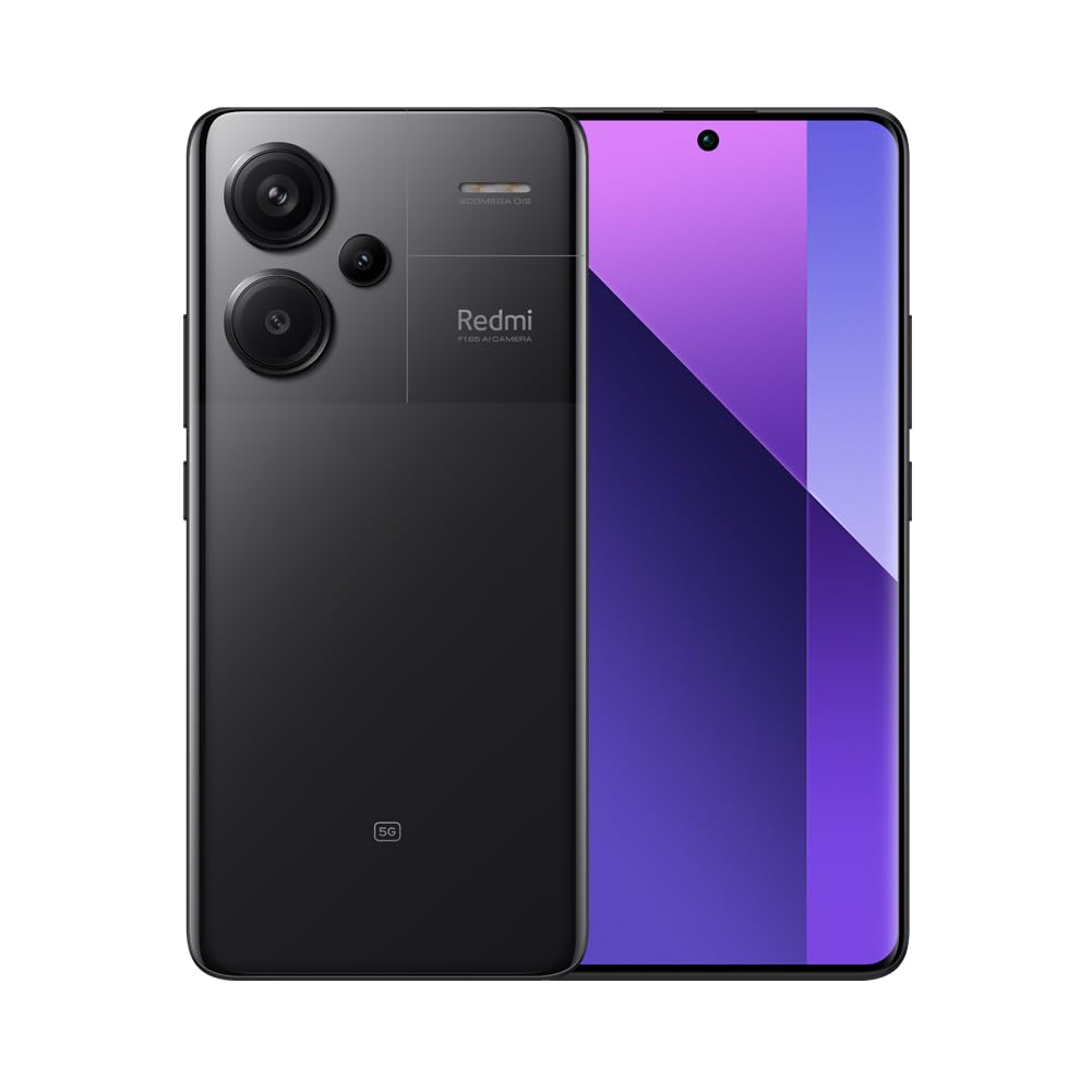 XIAOMI Redmi Note 13 Pro+ 5G - Smartphone de 8+256 GB, Pantalla de 6,67" AMOLED 1.5K 120Hz, MediaTek Dimensity 7200 Ultra, Triple cámara de hasta 200MP, Hypercharge 120W, Negro (Versión ES)
