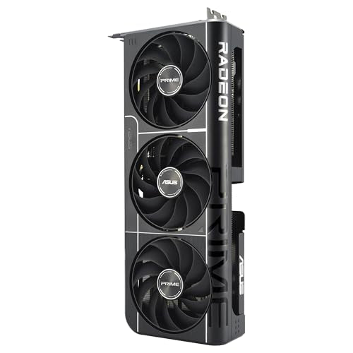 ASUS Prime Radeon RX 9060 XT 16 GB GDDR6 OC Edition, Tarjeta gráfica, PCIe 5.0, HDMI/DP 2.1, diseño de 2.5 Ranuras, Ventiladores Axial-Tech, rodamientos de Doble Bola, Doble BIOS, GPU Guard