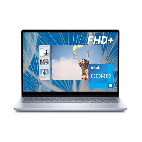Dell Inspiron 14 7440 Ordenador Portátil táctil Convertible de 14" FHD+,Intel Core i5-1334U, Intel Iris Xe Graphics,16GB RAM, 512GB SSD,Windows 11, Teclado retroiluminado QWERTY Español, Cloud Cover