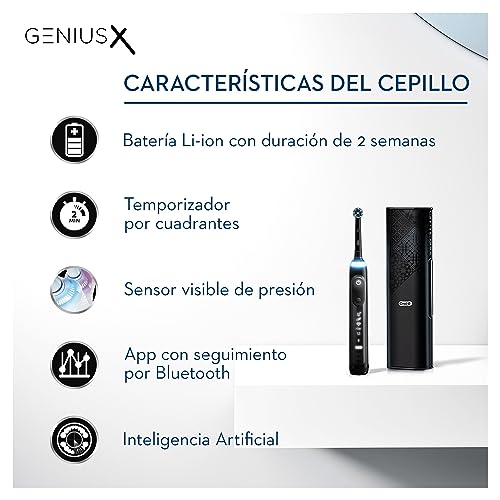 Oral-B Genius X 20000 Luxe Edition - Cepillo de Dientes Eléctrico Negro con Tecnología de Braun