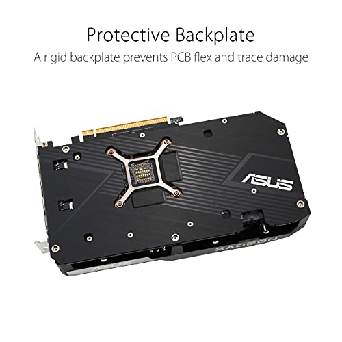 ASUS Dual AMD Radeon RX 6600 XT OC Edition 8GB GDDR6 - Tarjeta Gráfica Gaming (AMD RDNA 2, PCIe 4.0, 8GB GDDR6, HDMI 2.1, DisplayPort 1.4a, Ventilador Axial-Tech Design, Tecnología 0db)