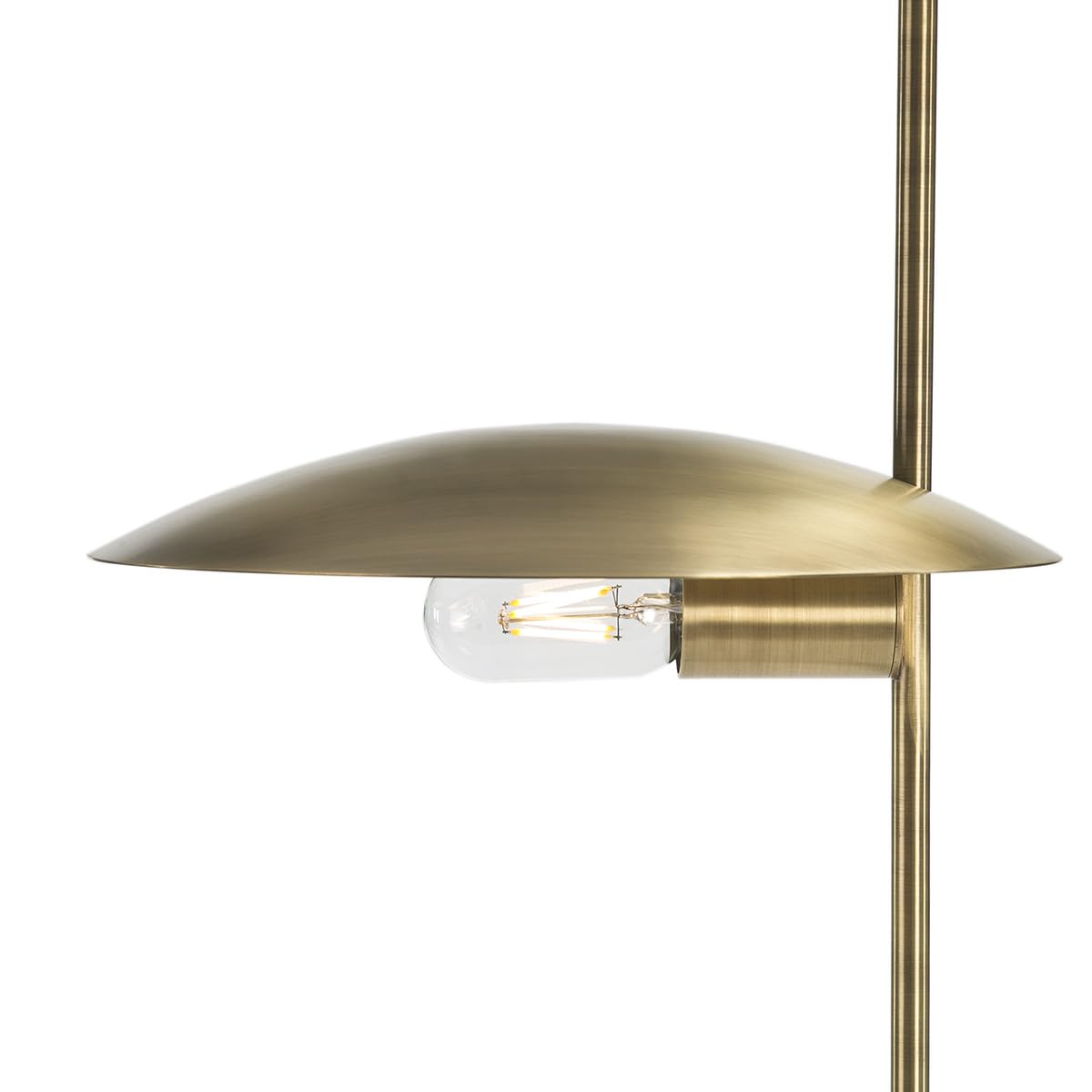 LAMPARA DE PIE 30X12X167 MARMOL BLANCO/METAL DORADO