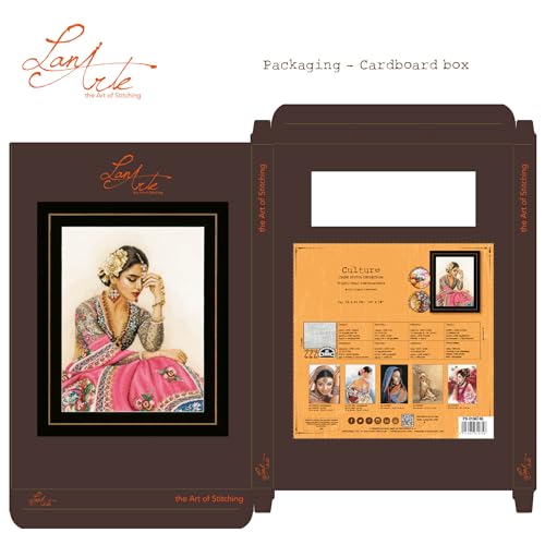 LANARTE Kits De Punto De Cruz Contado Completo Arte De Pared DIY RECUERDO TRADICIONAL Set Manualidades Adultos Set Decoracion Salon Creativo Regalo ca. 35 x 45 cm Cross Stitch Embroidery