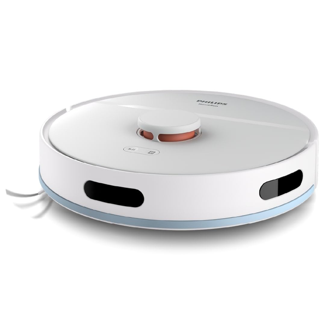 Philips Homerun 2000 Robot Aspirador y Fregona - Potencia de Succión Extra Fuerte, Impulso para Alfombras, Radar LDS, App Homerun, Blanco Ártico (XU2000/25)