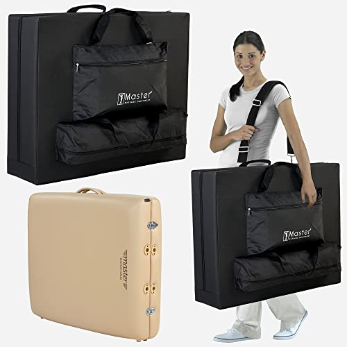 Master Massage Banco de Masaje portátil Plegable de Madera con cojín Musical y Altavoz, 76 cm