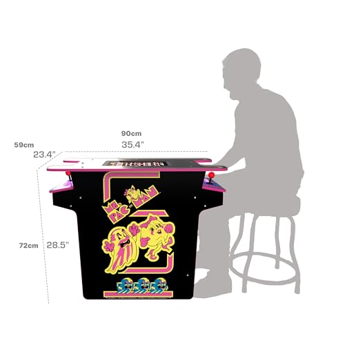 ARCADE 1 Up Ms. Pac-Man Head-to-Head Table Black