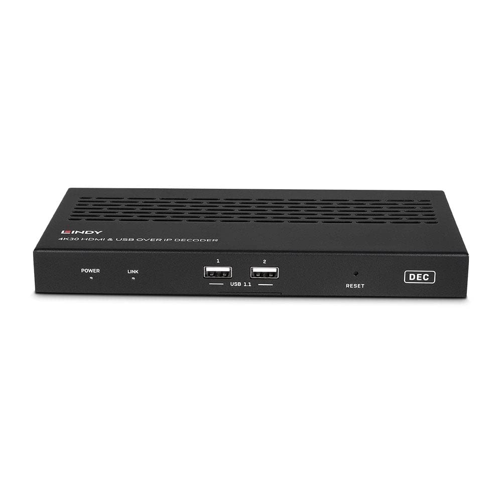 Lindy 38397 4K30 HDMI y USB sobre IP Extensor - Decodificador