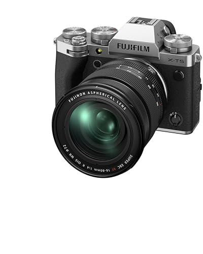 Fujifilm X-T5 Cámara Digital Mirrorless con Objetivo Zoom XF16-80mm/F4 R OIS WR Plata