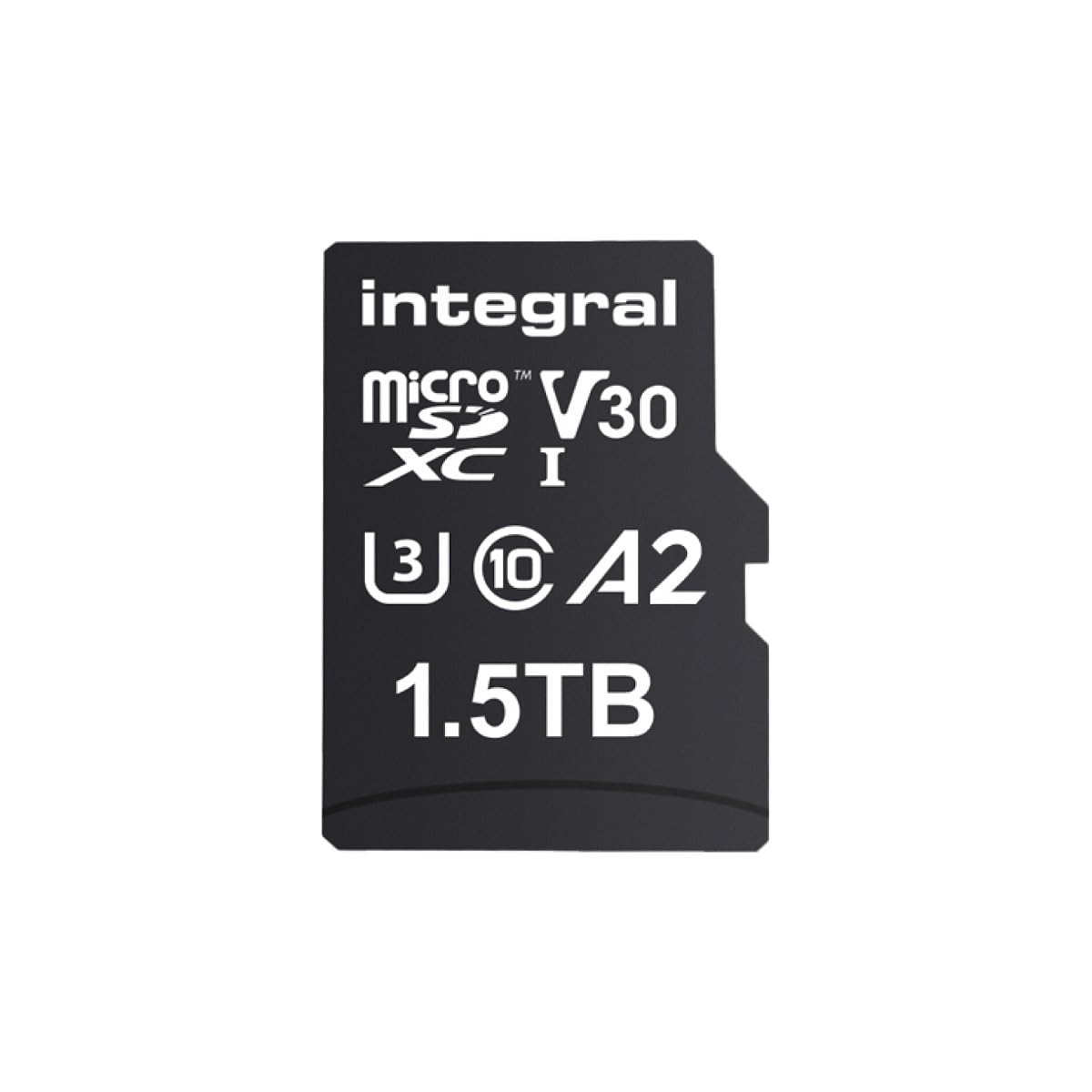 Integral 1.5TB microSD Card Premium Alta Velocidad Tarjeta de Memoria Vídeo 4K - hasta 100MB/s Lectura y 50MB/s Escritura, UHS-I, U3, Clase 10, A2 Rendimiento para App - Smartphones, tabletas, Drones