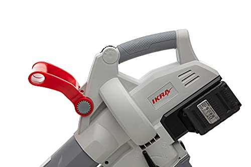 IKRA 3en1 Aspirador soplador triturador a batería ICBV 2/20, Incl. 2X batería y Doble Cargador rápido Gris