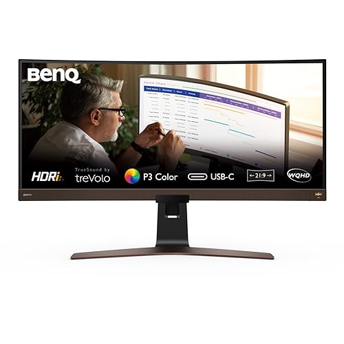 BenQ EW3880R Monitor Curvo | 38 pulgadas IPS UltraWide QHD+ HDR USB-C 60W | Compatible para MacBook Pro M1