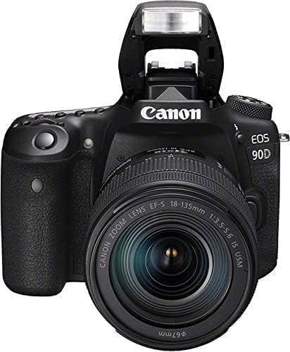 Canon EOS 90D - Cámara Réflex de 32.5 MP (Sensor APS-C, 45 Puntos AF, Disparos de 10fps, EOS Movie 4k+Full HD, Wi-fi, Bluetooth) Negro - Kit Cuerpo con Objetivo EF-S 18-135mm f/3.5-5.6 IS USM