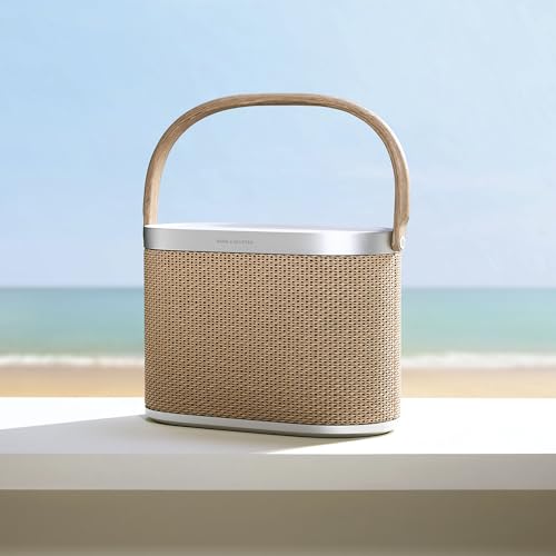 Bang & Olufsen Beosound A5 Potente Altavoz de Lujo Modular Bluetooth Portátil y WiFi para Uso en Casa o Exteriores con una Batería de Larga Duración y Cargador Inalámbrico Nordic Weave