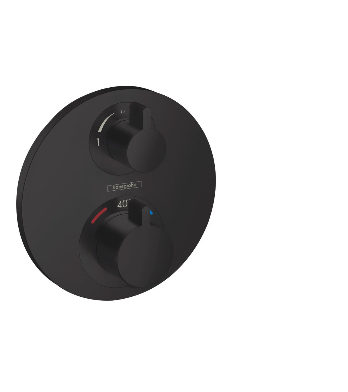 Hansgrohe 15758670 Termostato Empotrado, Negro Mate, 2 funciones